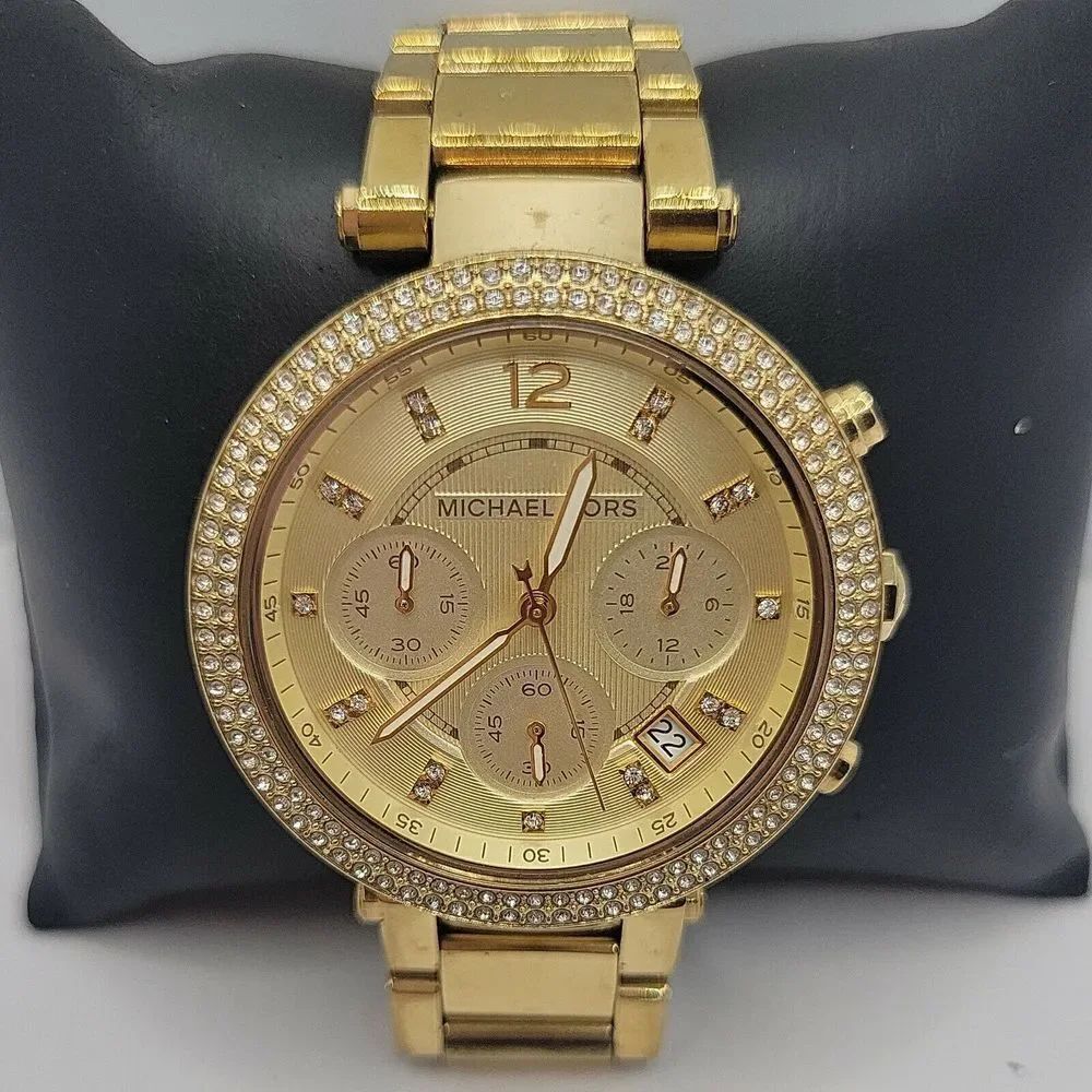 Michael Kors MK5354 Women's Stainless Steel Analog Champagne Dial Watch BC849